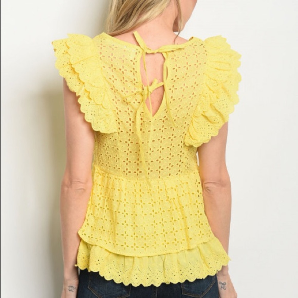 Eyelet Ruffle Top - Picture 3 of 3